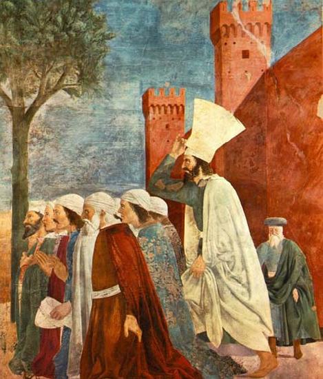 Piero della Francesca Exaltation of the Cross-inhabitants of Jerusalem France oil painting art